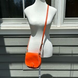 Orange leather crossbody bag. NWOT